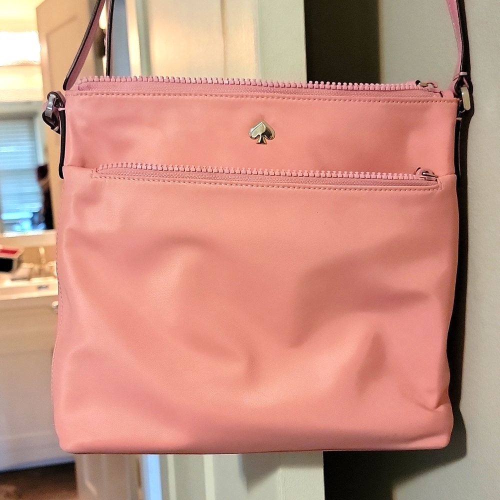 Kate Spade pink, nylon crossbody.